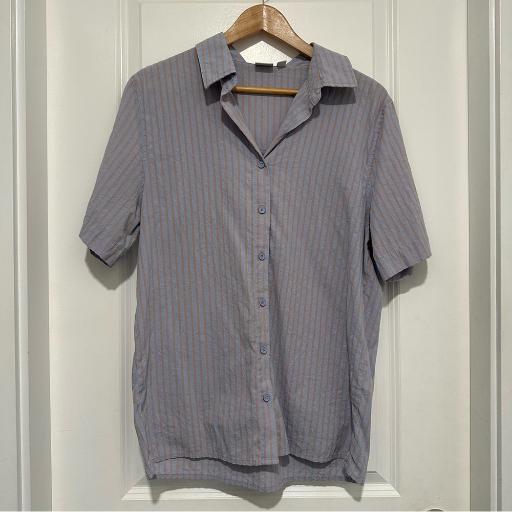 Rhythm Purple and Pink Striped Women’s  Shirt